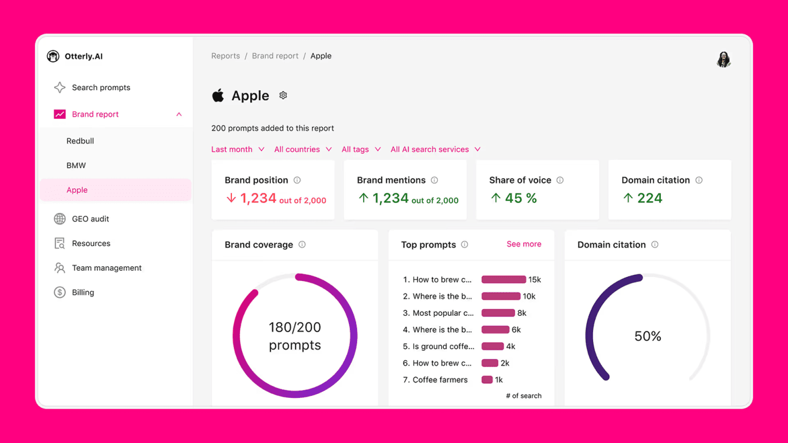 Otterly.AI budget-friendly AEO entry platform with GEO-Audit automation and project management integration